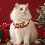 Christmas Bow Pet Scarf Necklace Collar