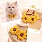 Eco-friendly wool fashion pet scarf necklace