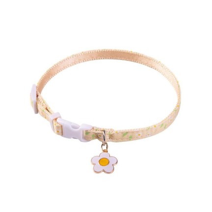Small flower ribbon embellishment luxury pet collar