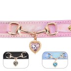 Pet collar embellished with sparkling rhinestones