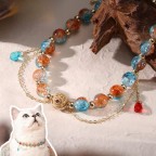 Eco-friendly cute satin ribbon pet collar necklace