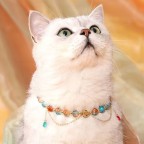Eco-friendly cute satin ribbon pet collar necklace