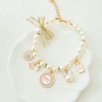 Fashionable bow embellished pet collar