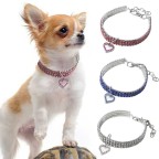 Heart-Shaped Diamond Pet Collar