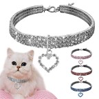 Heart-Shaped Diamond Pet Collar