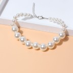 Sweet and cute pearl chain necklace