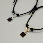 Crystal Cartoon Letter Ghost Lock Adjustable Collar Necklace