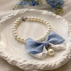 Adjustable Solid Decorative Ribbon Pet Necklace