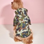 Camouflage reflective pet raincoat jacket