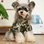 Camouflage reflective pet raincoat jacket