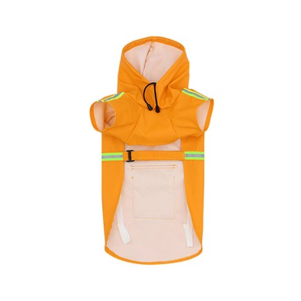 Solid color reflective snowproof pet raincoat