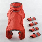 Waterproof Dog Raincoat with Rain Boots Pet Raincoat