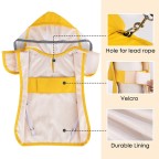 Transparent Hooded Reflective Strip Dog Raincoat