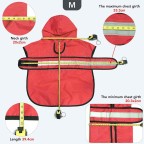 Double-layer hooded waterproof dog raincoat