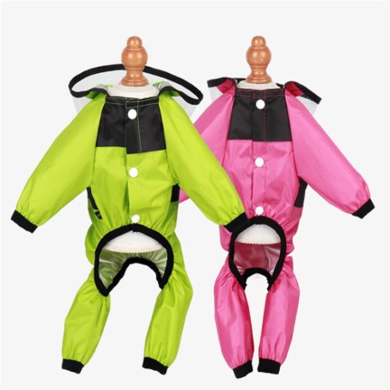 Four-legged waterproof pet raincoat jacket