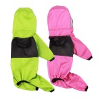 Four-legged waterproof pet raincoat jacket