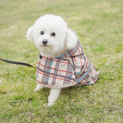 Lightweight breathable adjustable one-piece pet raincoat
