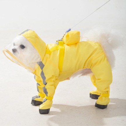 Fashionable Summer Reflective Pet Raincoat Set