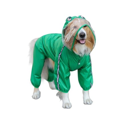 Four-legged reflective dinosaur-shaped pet raincoat