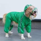 Four-legged reflective dinosaur-shaped pet raincoat
