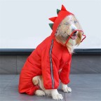 Four-legged reflective dinosaur-shaped pet raincoat