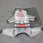 Breathable four-legged transparent pet raincoat