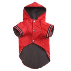 Winter solid color reflective pet hooded pet raincoat