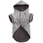 Winter solid color reflective pet hooded pet raincoat
