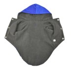 Winter solid color reflective pet hooded pet raincoat