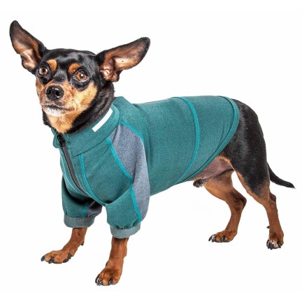 Dark Green Stretch Breathable Flexible Pet T-Shirt