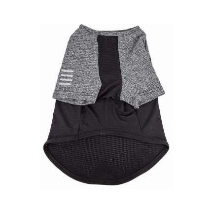 Black and Grey Stretch Performance Dog T-Shirt