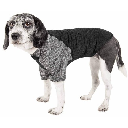 Black and Grey Stretch Performance Dog T-Shirt