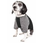 Black and Grey Stretch Performance Dog T-Shirt