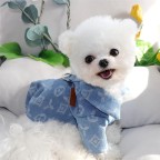 Summer pet denim cotton printed T-shirt