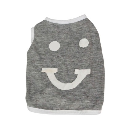 Vintage Print Stretch Eco-Friendly Pet Sleeveless T-Shirt