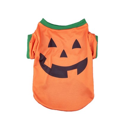 Halloween Pumpkin Print Breathable Pet T-Shirt
